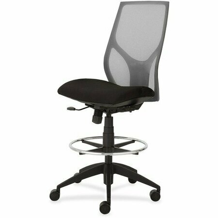 9TO5 SEATING Midback Stool, Synchro, Armless, 25inx26inx45in-55-1/2in, GY/ON NTF1468Y100M201